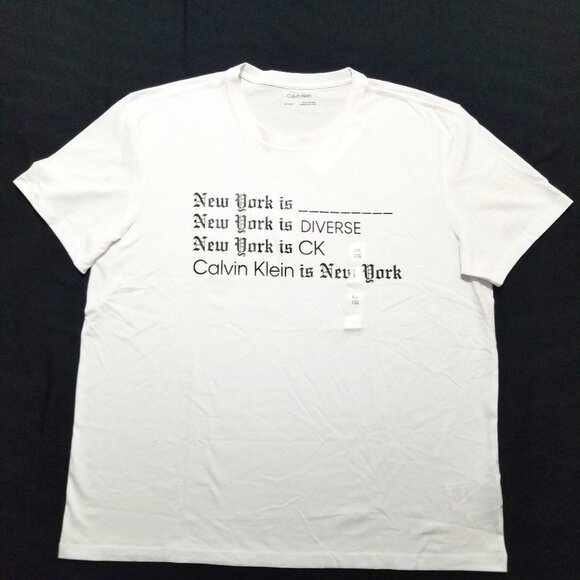 Calvin Klein Men's Short Sleeve T-shirt Graphic CK Logo Crewneck 100% Cotton NWT - Picture 1 of 3